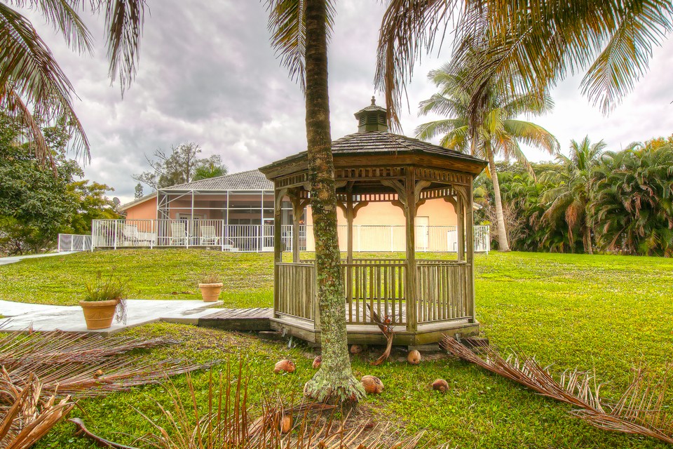 there's even a gazebo to enjoy the sunsets!