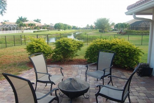open patio in addition, there is an open brick paver pato area outside as well.