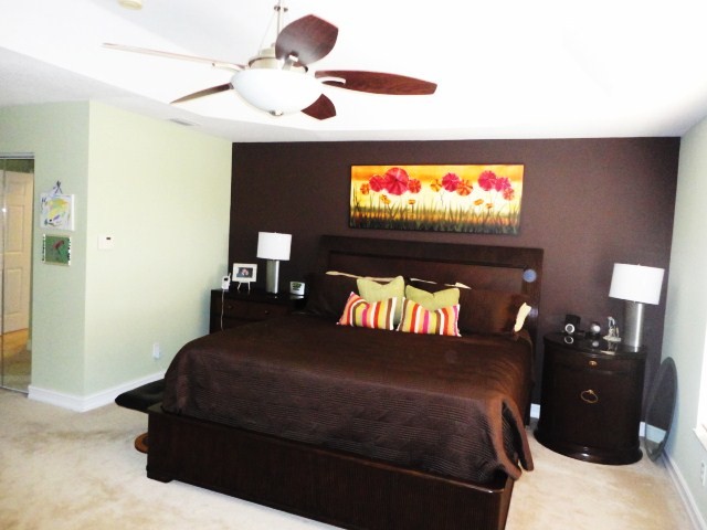 master suite the large master suite has 2 walk in closets with built-in organizers.