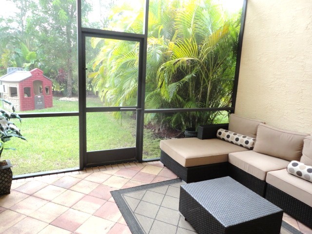 patio the screened & covered patio has plenty of room for entertaining.