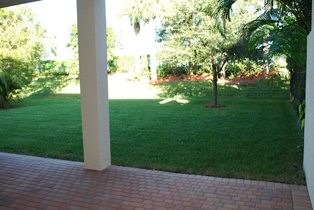 the large covered patio is perfect for lounging.