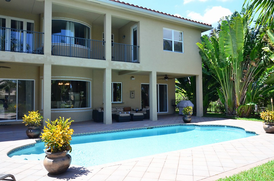 pool the gorgeous pool is privatized by the stunning tropical landscaping all around. notice the balcony off the master that showcases the views as well.