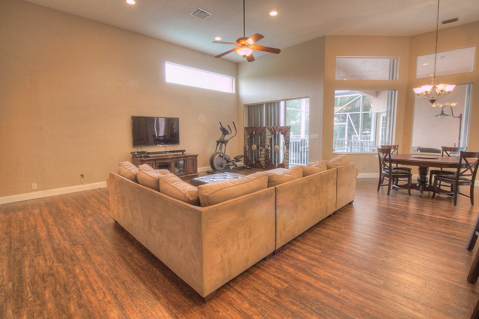 the massive family room will hold any size tv you can dream of!